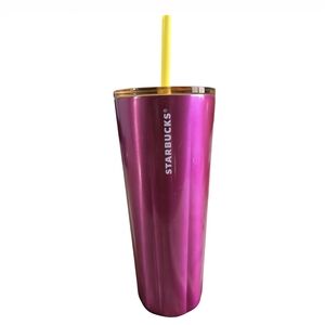 Starbucks 2023 Scalloped Petunia Stainless Steel Cold Cup NWOT